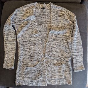 Express Black and White Knit Sweater Cardigan